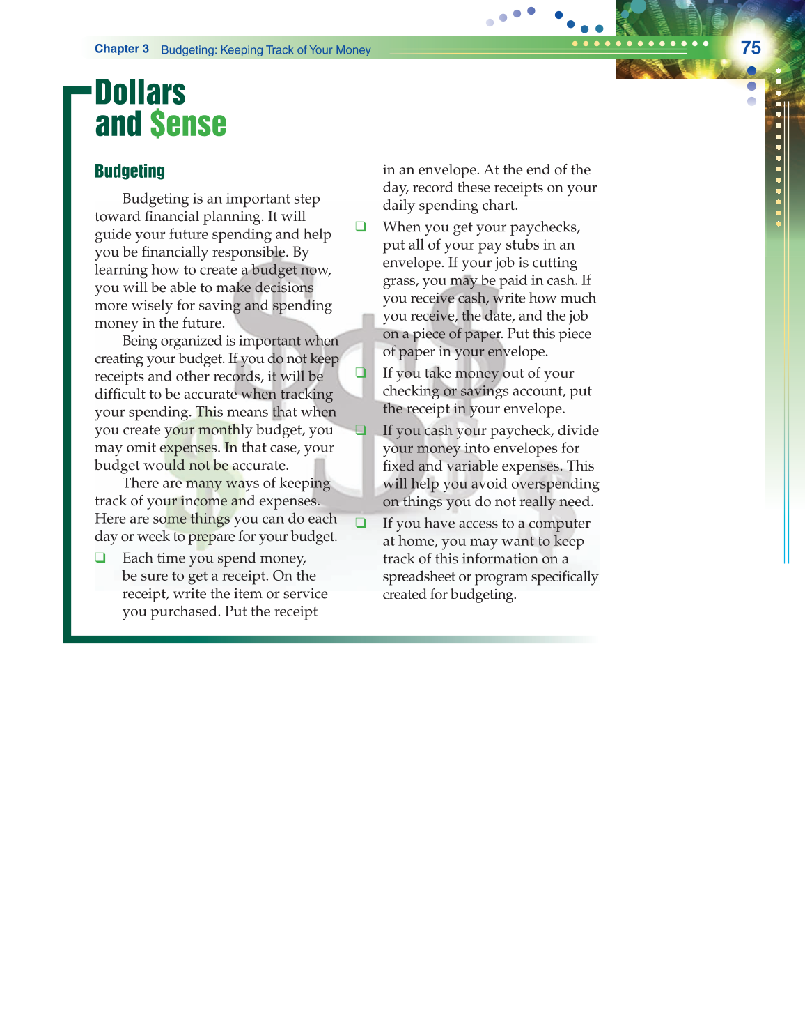 Becoming Money $mart: A Simulation for Financial Decision Making, 1st Edition page 75