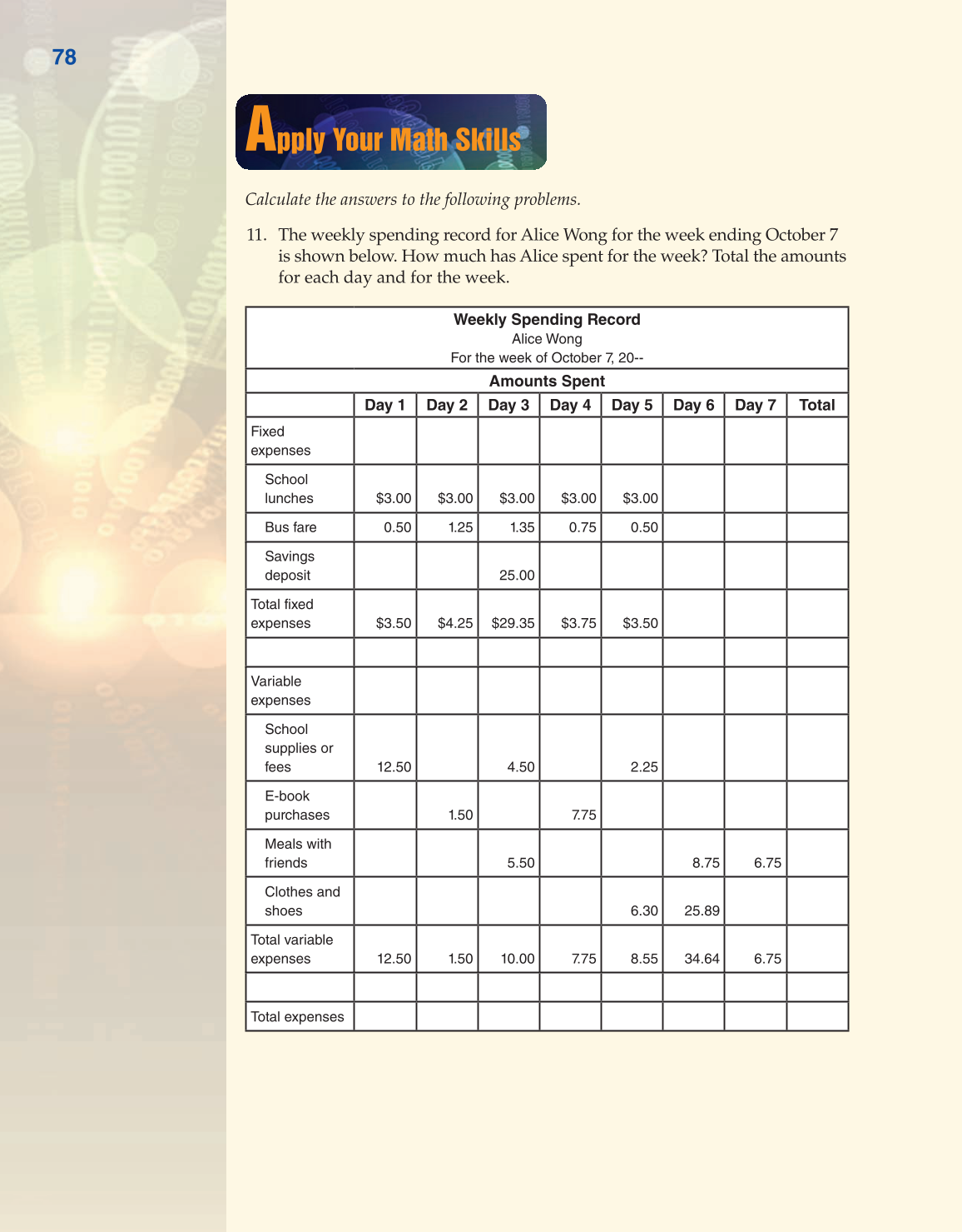 Becoming Money $mart: A Simulation for Financial Decision Making, 1st Edition page 78