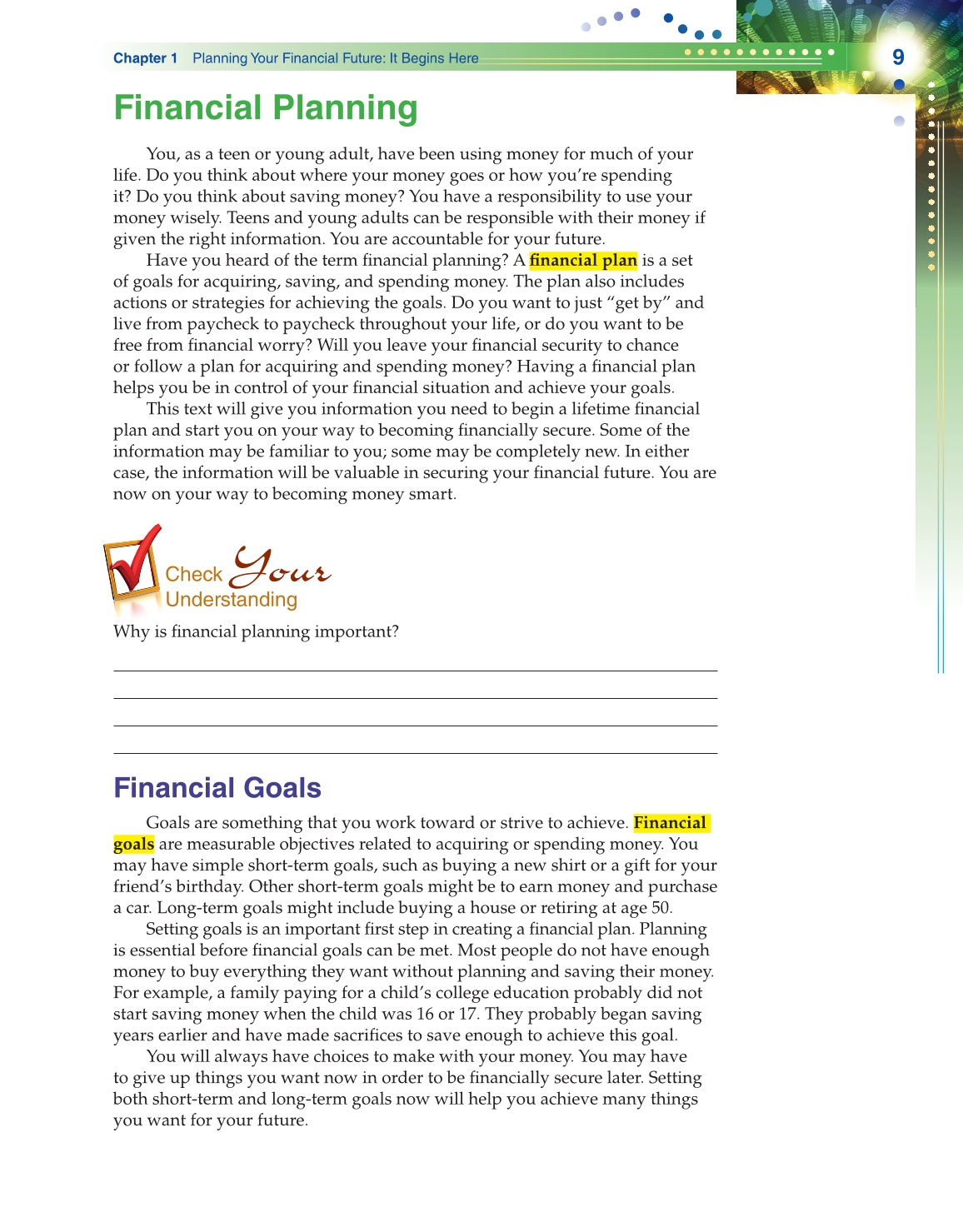 Becoming Money $mart: A Simulation for Financial Decision Making, 1st Edition page 9
