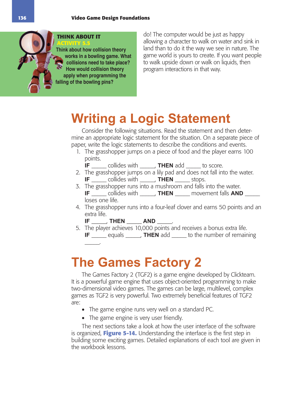 Video Game Design Foundations, 1st Edition page 136