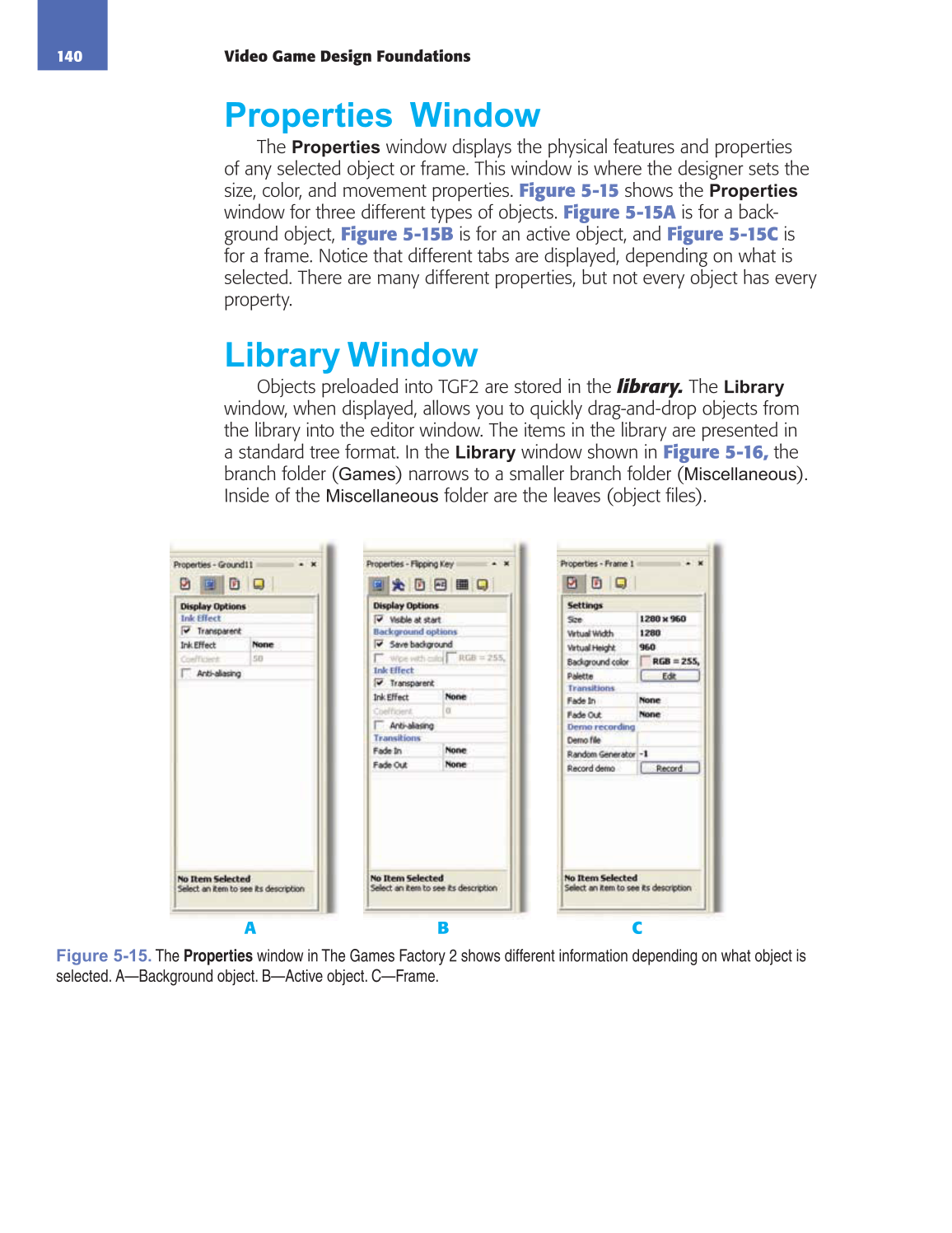 Video Game Design Foundations, 1st Edition page 140