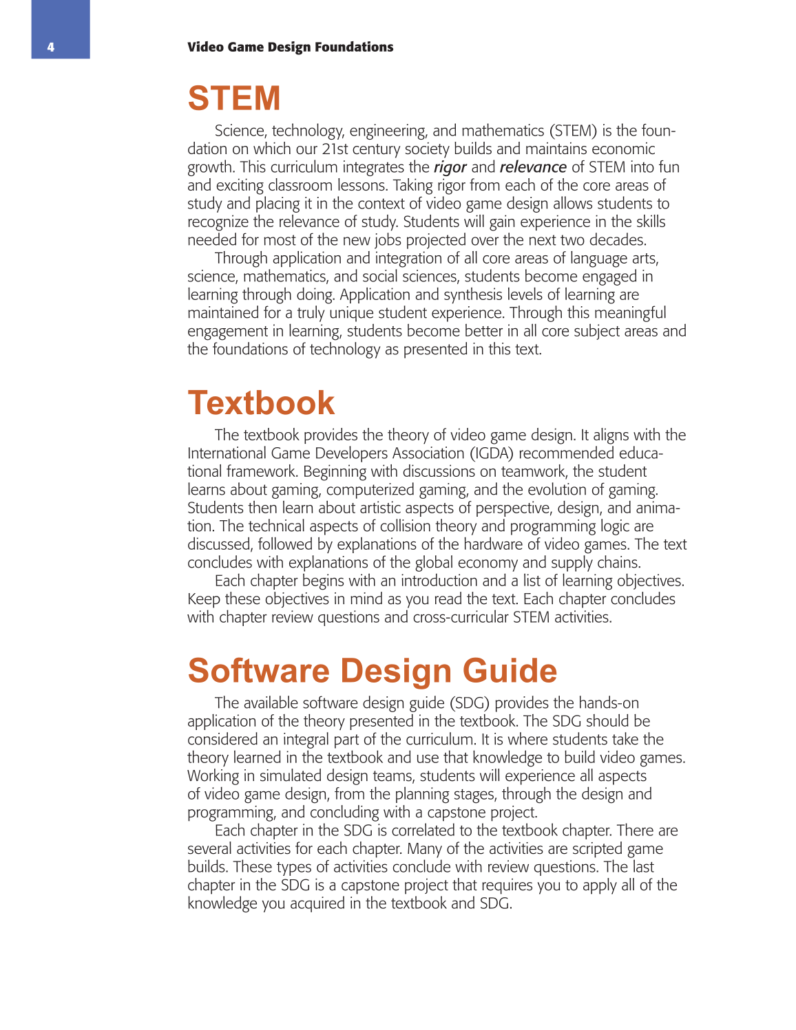 Video Game Design Foundations, 1st Edition page 4