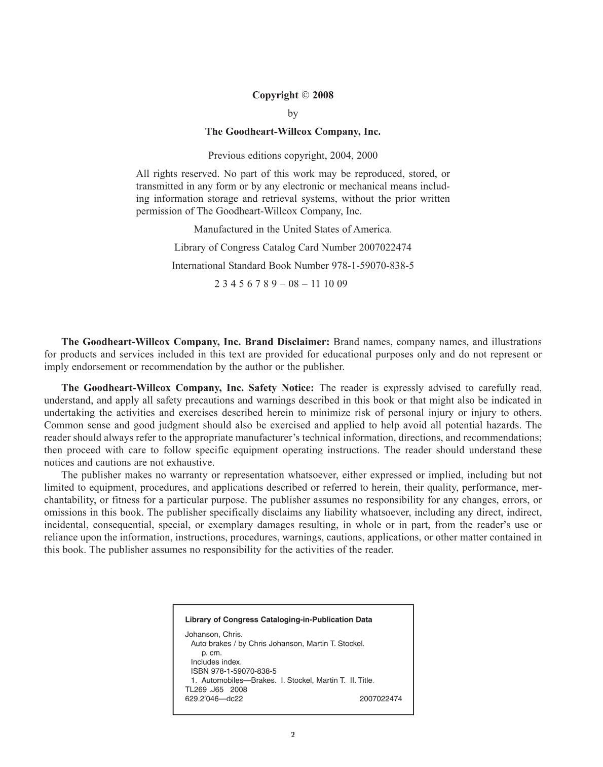 Auto Brakes, A5, 3rd Edition page 2