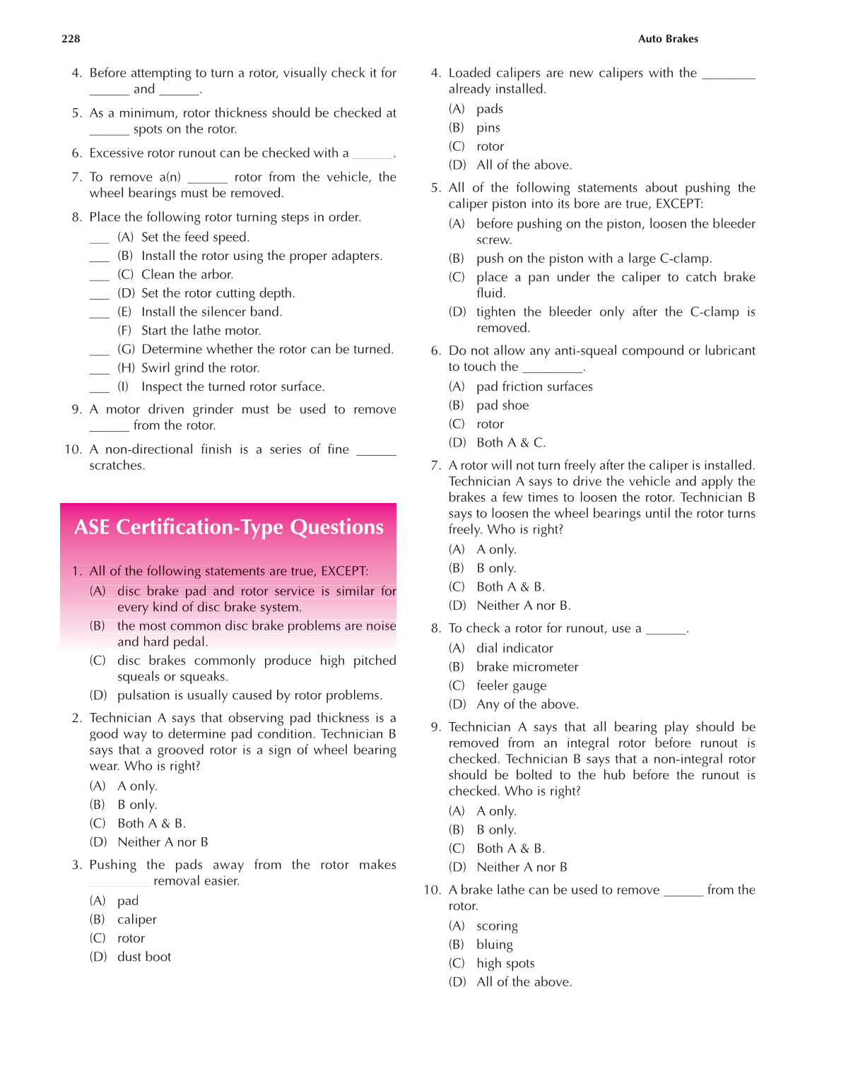 Auto Brakes, A5, 3rd Edition page 228