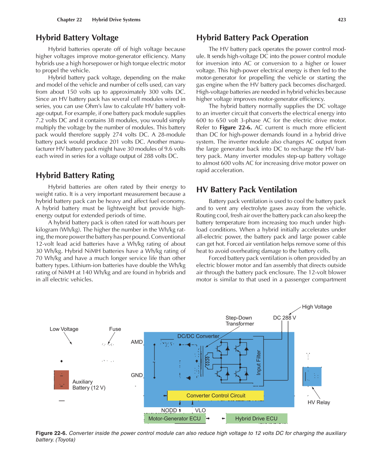 Auto Electricity and Electronics, A6, 5th Edition page 423