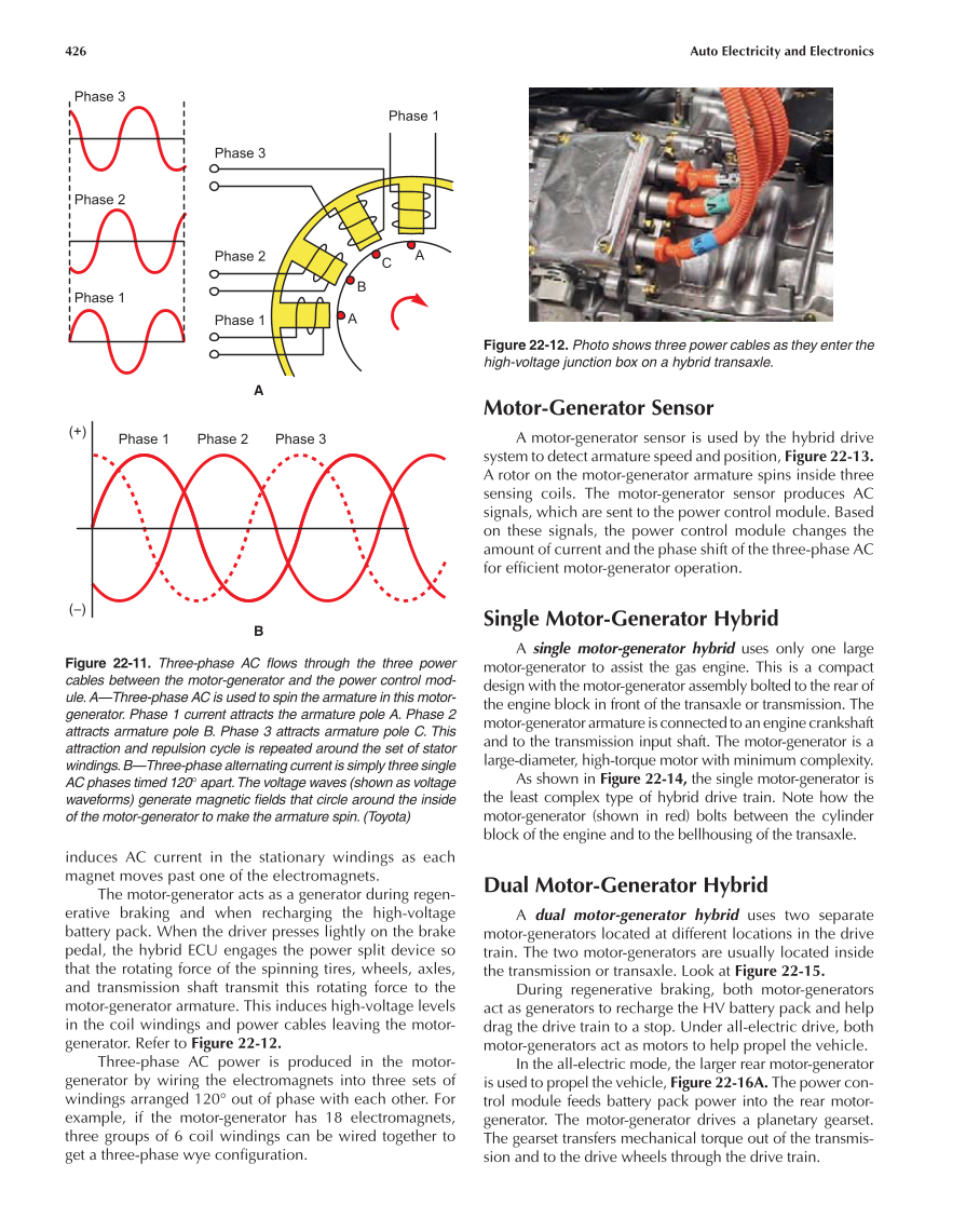 Auto Electricity and Electronics, A6, 5th Edition page 426