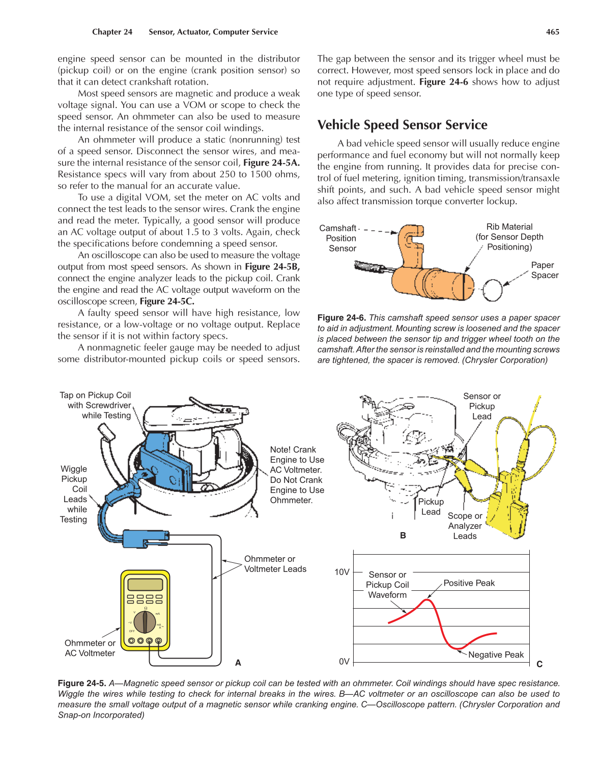 Auto Electricity and Electronics, A6, 5th Edition page 465