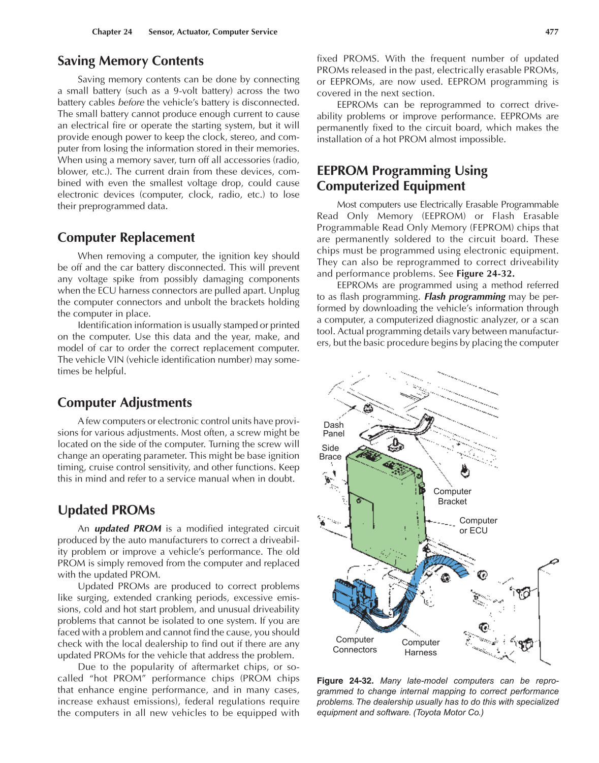 Auto Electricity and Electronics, A6, 5th Edition page 477