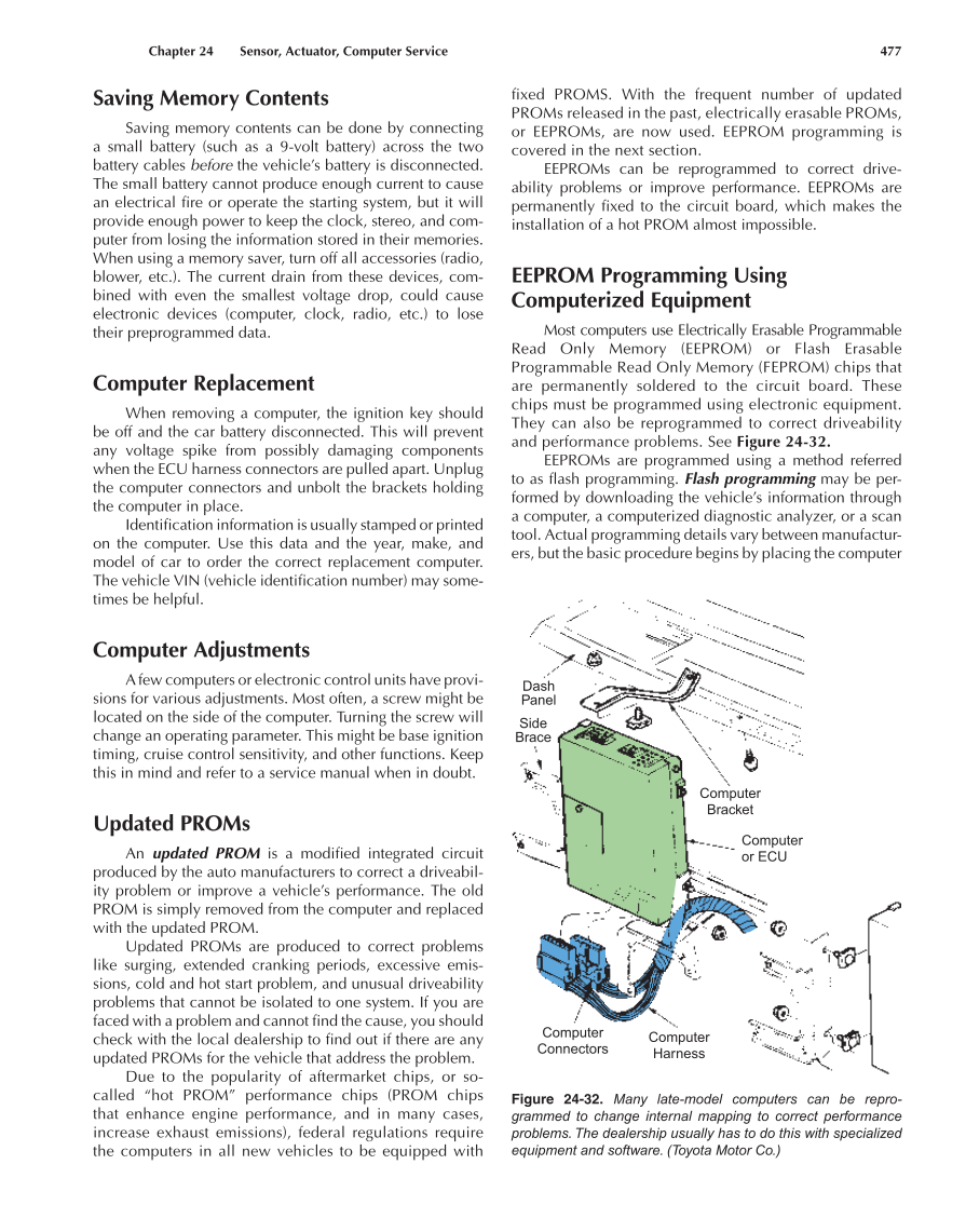 Auto Electricity and Electronics, A6, 5th Edition page 477