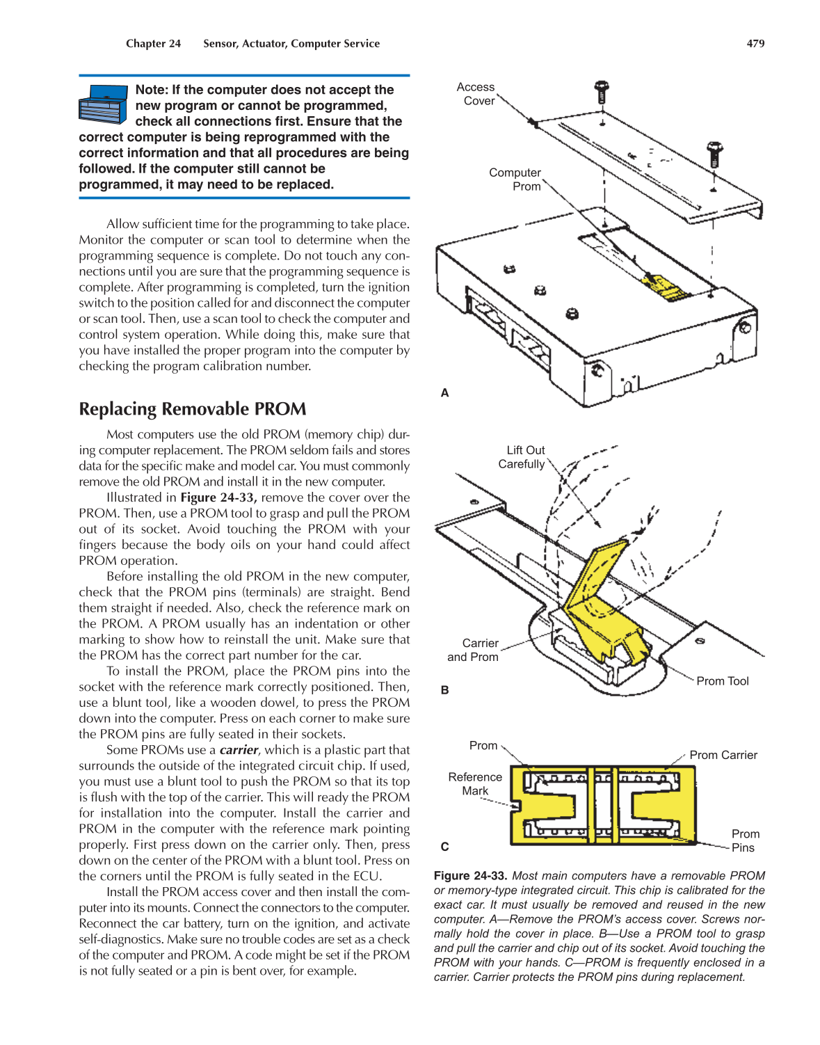 Auto Electricity and Electronics, A6, 5th Edition page 479
