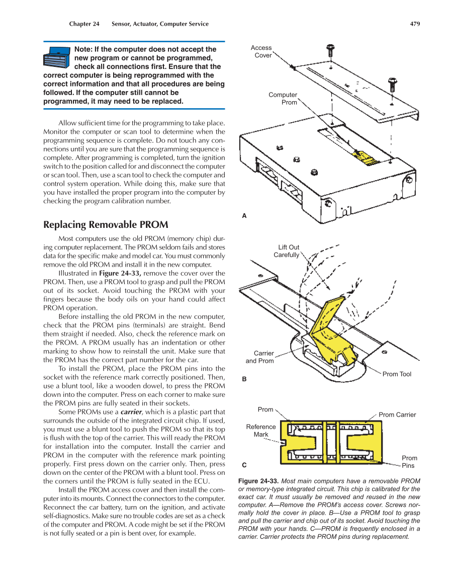 Auto Electricity and Electronics, A6, 5th Edition page 479