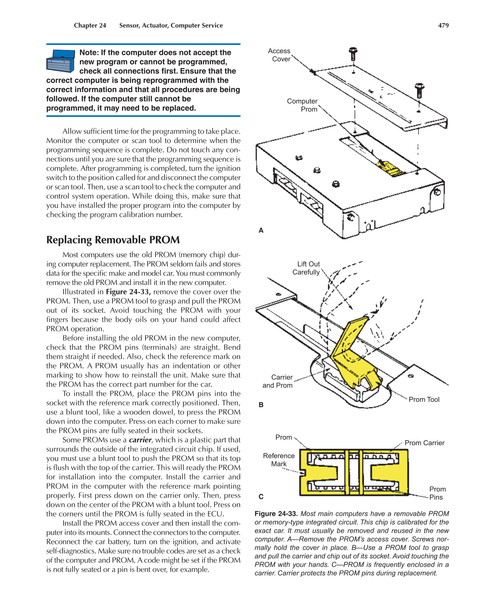 Auto Electricity and Electronics, A6, 5th Edition page 479