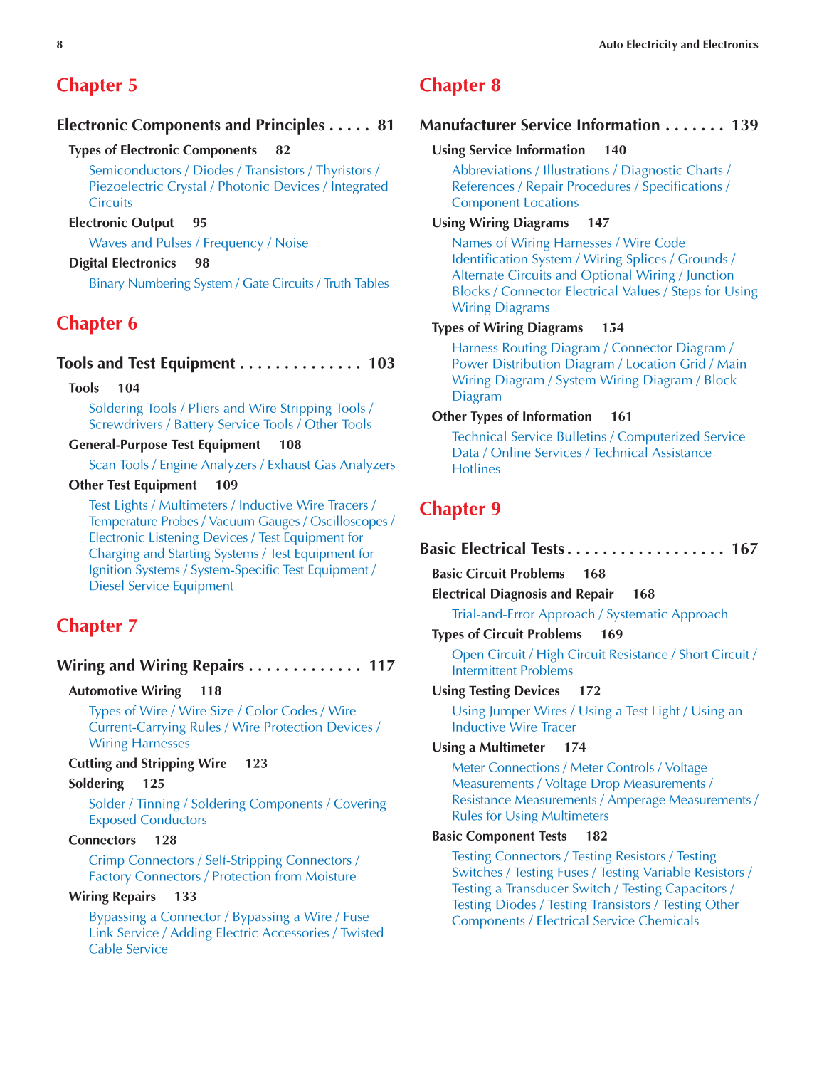 Auto Electricity and Electronics, A6, 5th Edition page 8