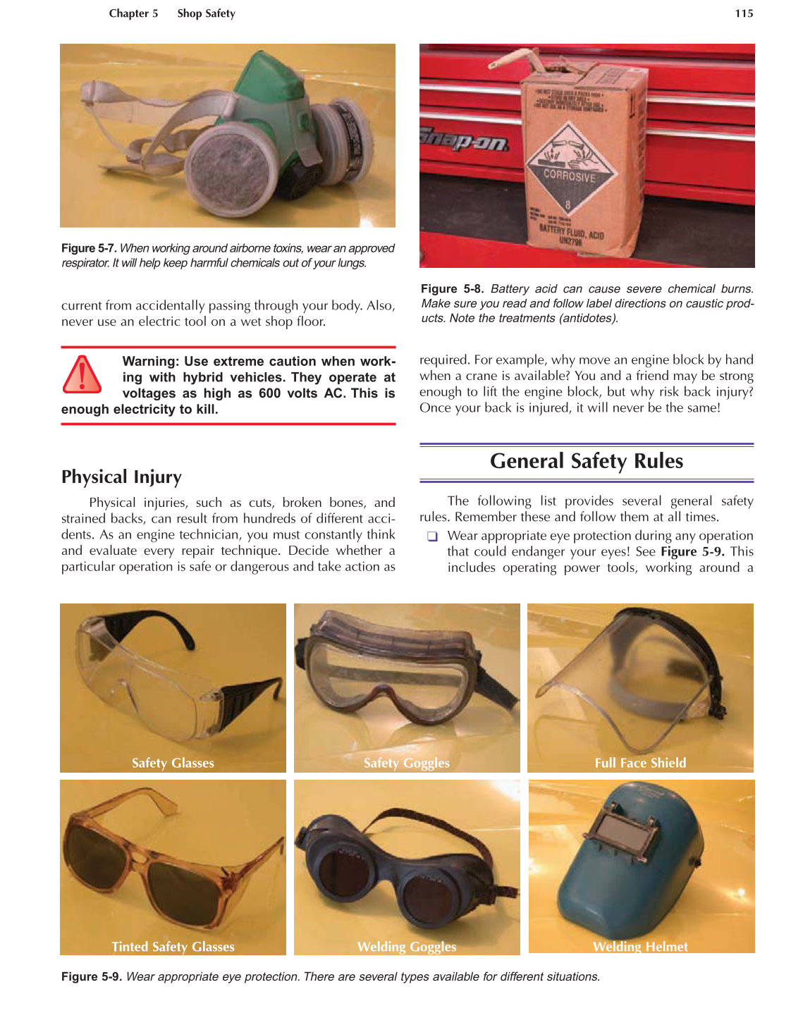 Auto Engine Repair, A1, 5th Edition page 115