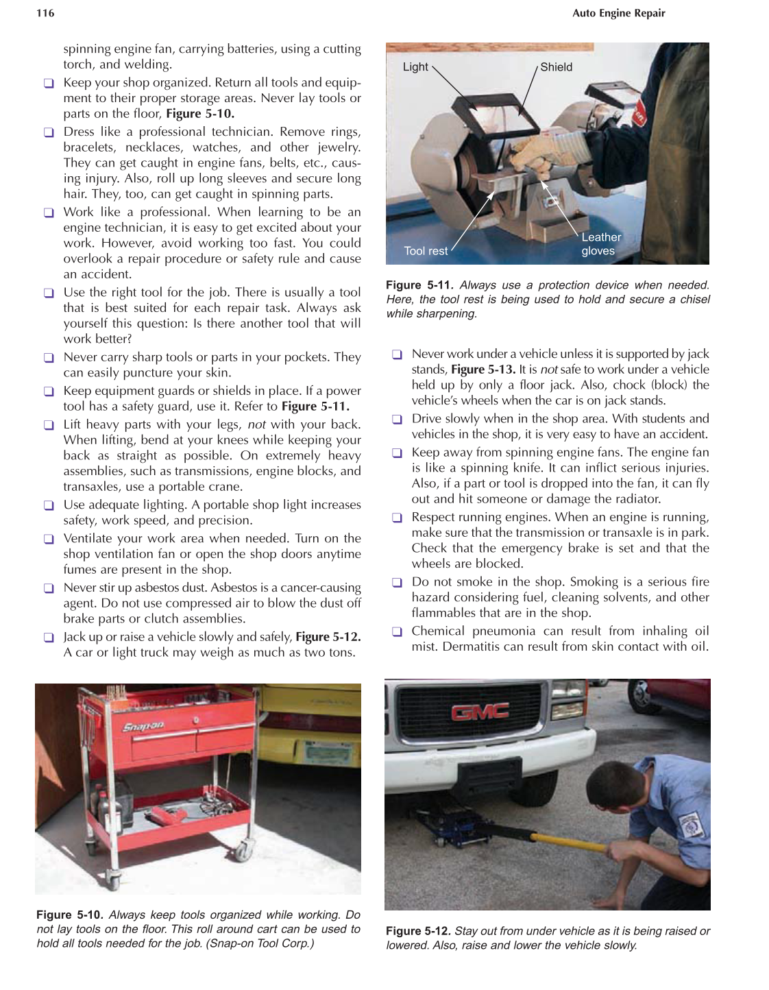 Auto Engine Repair, A1, 5th Edition page 116