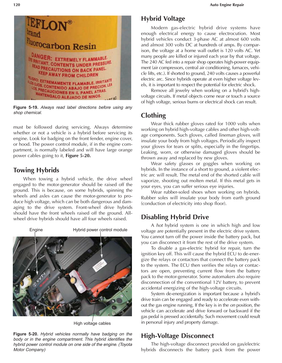 Auto Engine Repair, A1, 5th Edition page 120