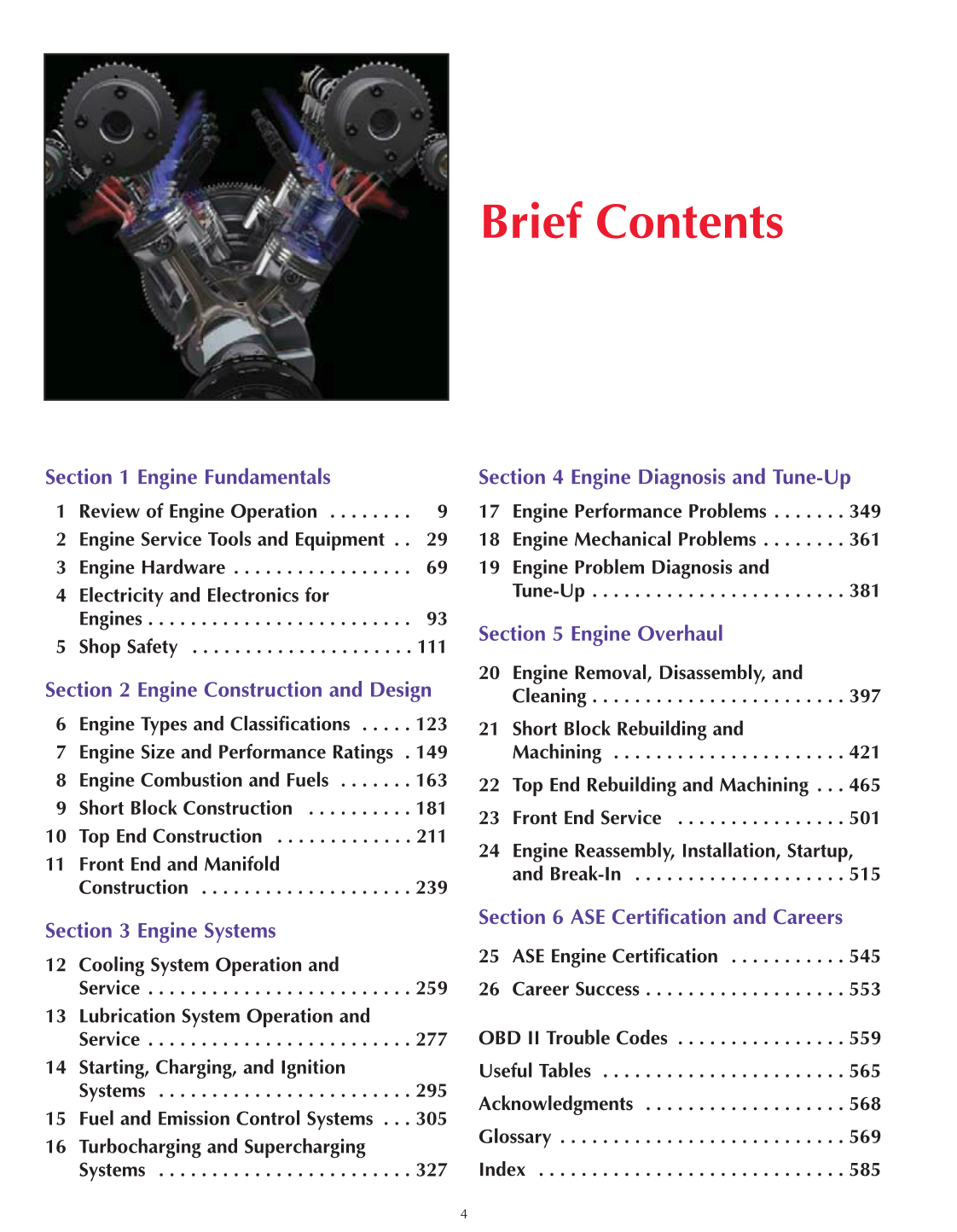 Auto Engine Repair, A1, 5th Edition page 4