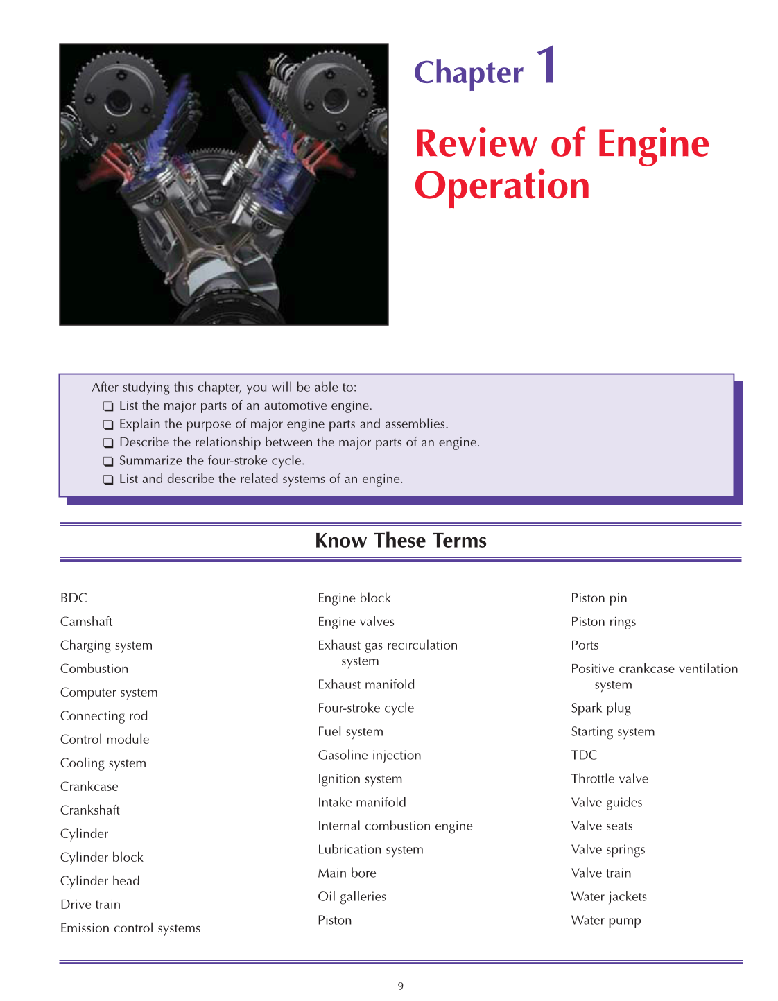 Auto Engine Repair, A1, 5th Edition page 9