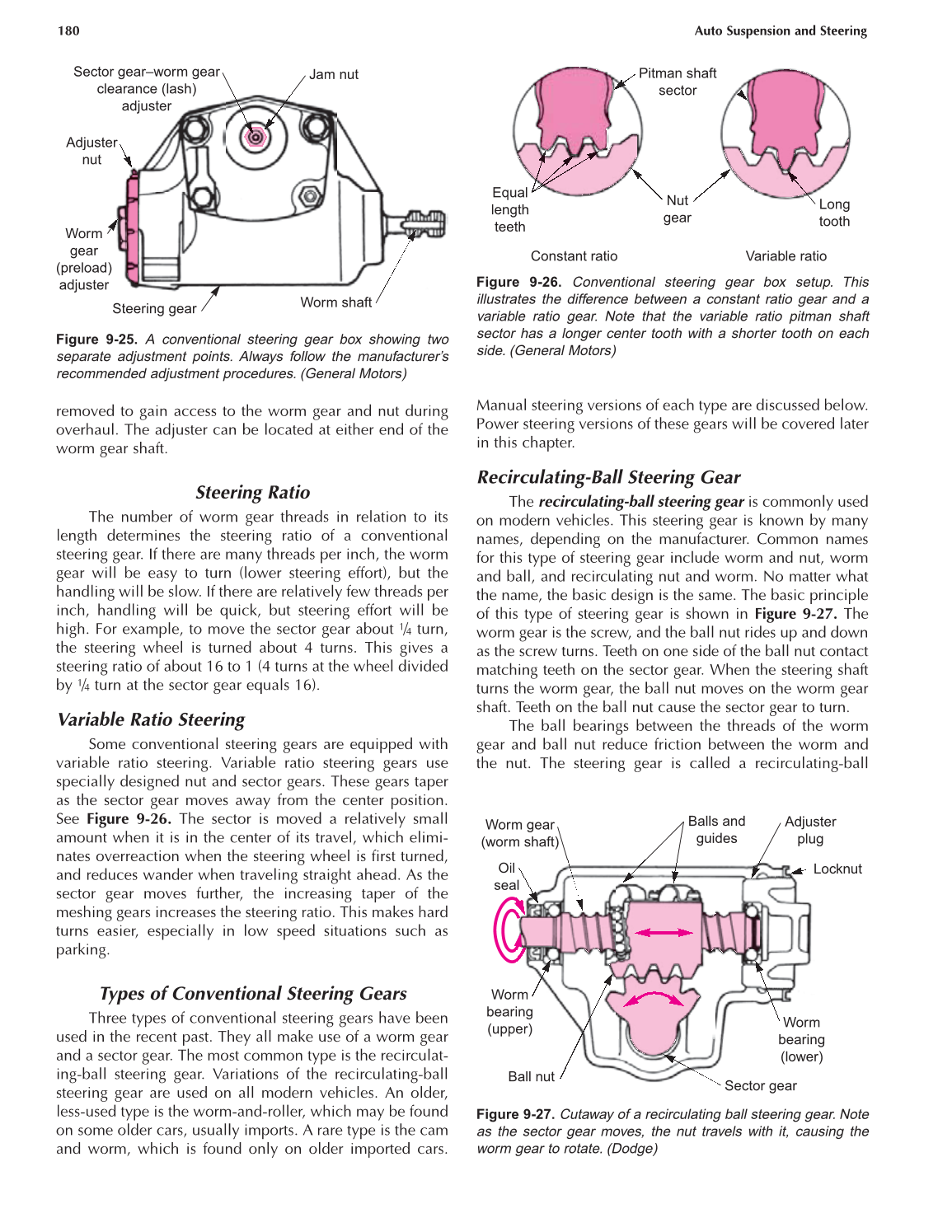 Auto Suspension and Steering, A4, 3rd Edition page 180