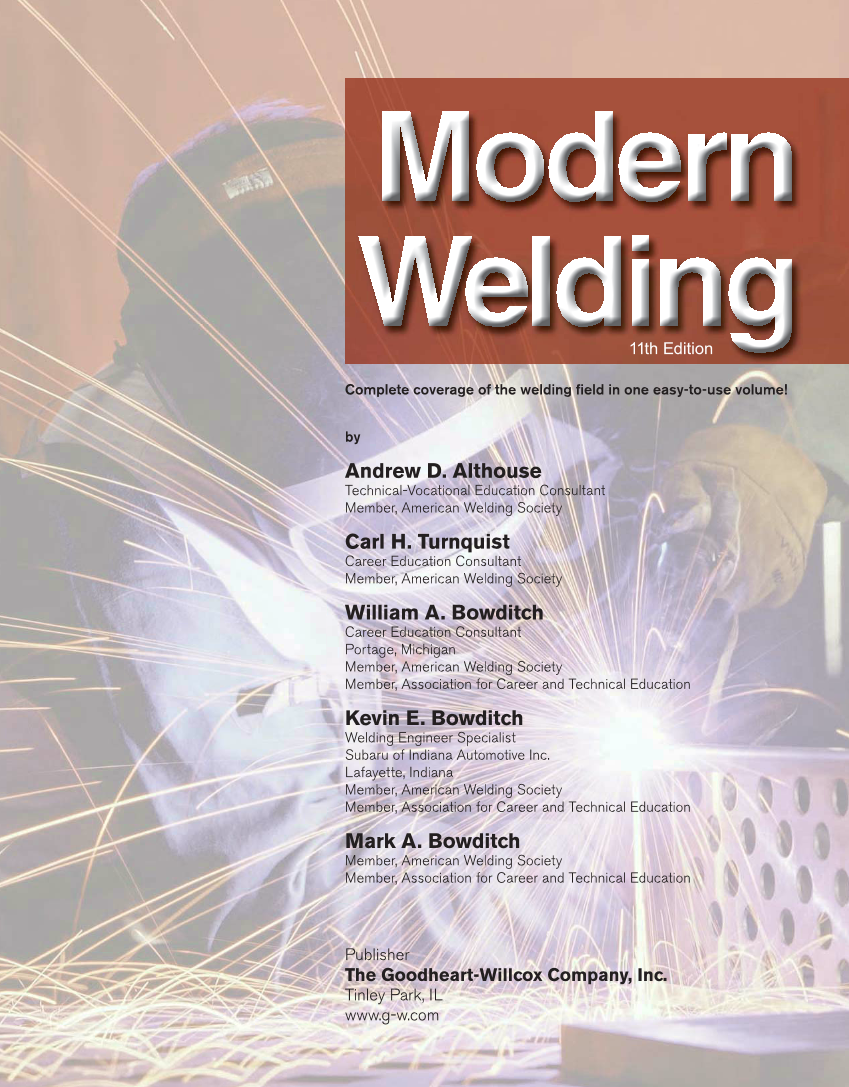 Modern Welding, 11th Edition page 1