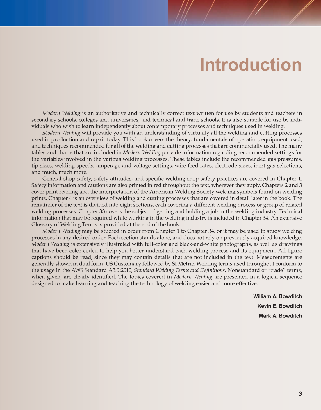 Modern Welding, 11th Edition page 3