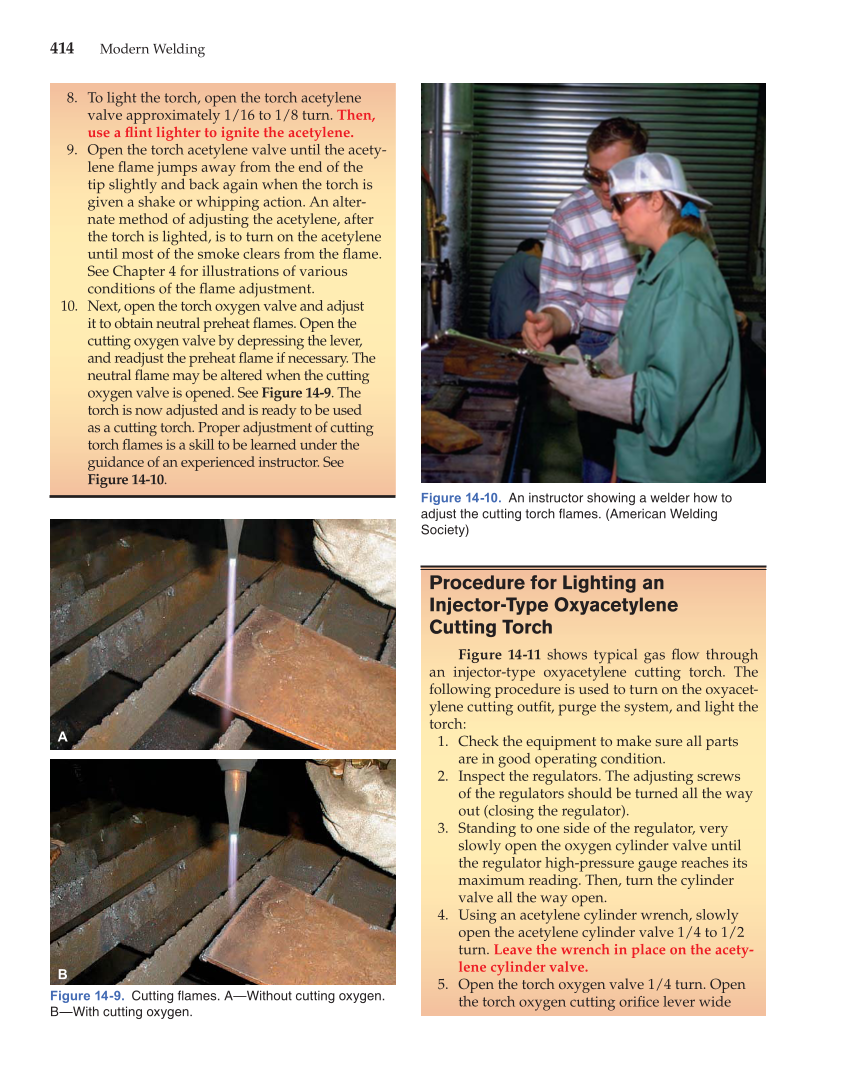 Modern Welding, 11th Edition page 414