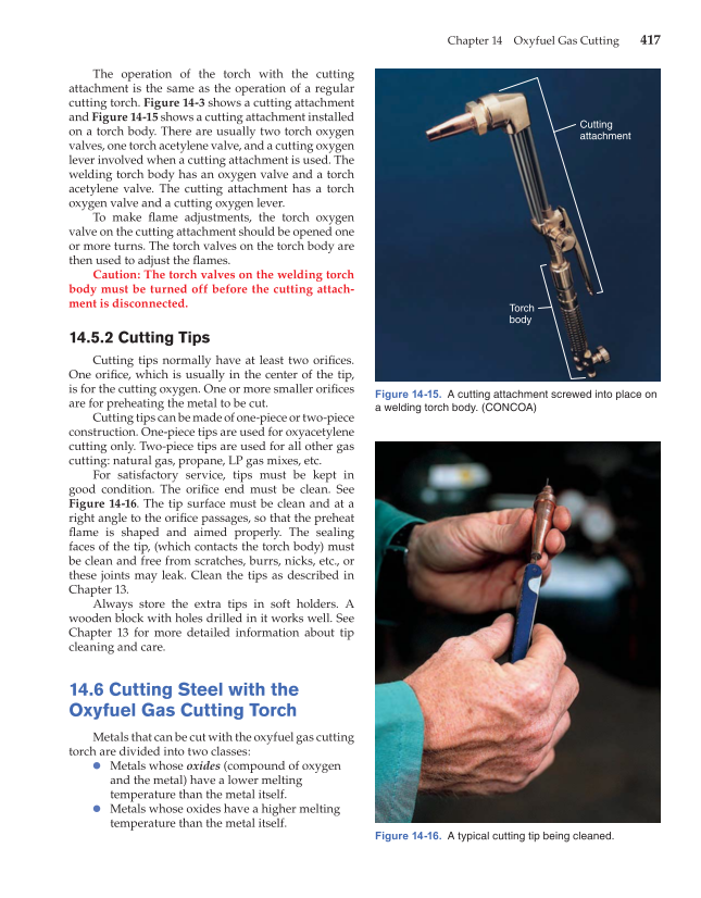 Modern Welding, 11th Edition page 417