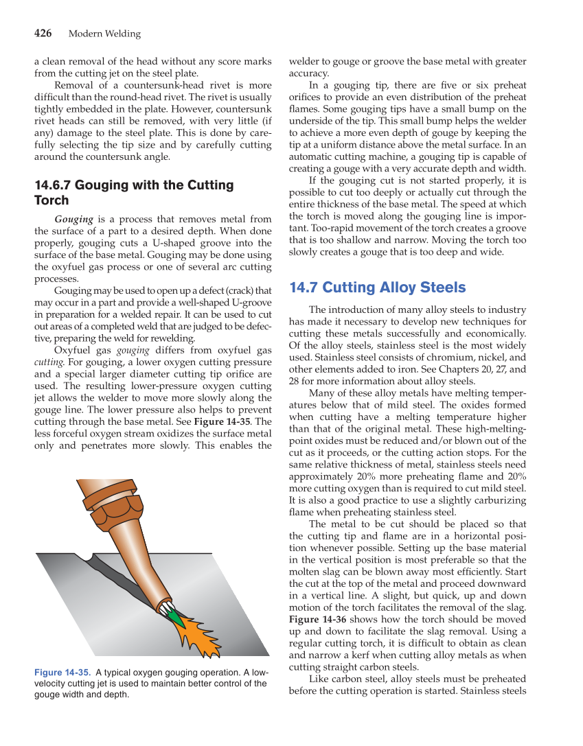 Modern Welding, 11th Edition page 426