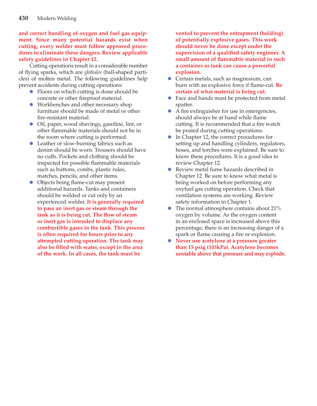 Modern Welding, 11th Edition page 430