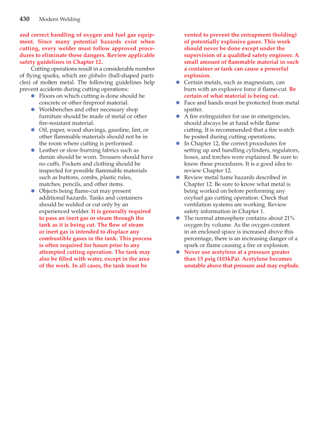 Modern Welding, 11th Edition page 430