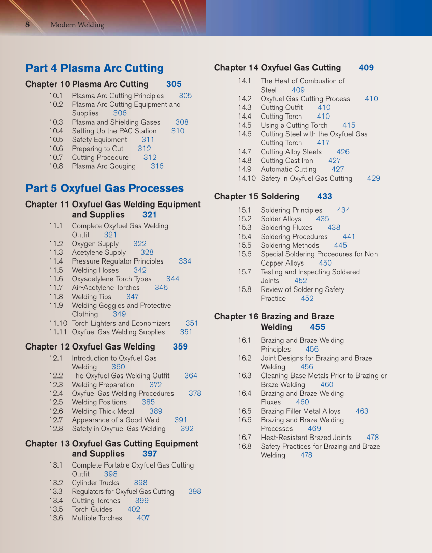 Modern Welding, 11th Edition page 8