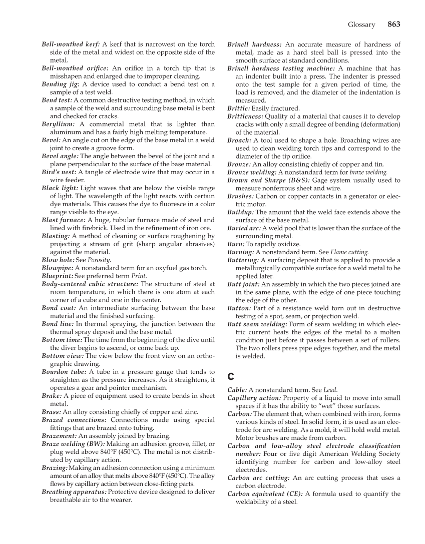 Modern Welding, 11th Edition page 863