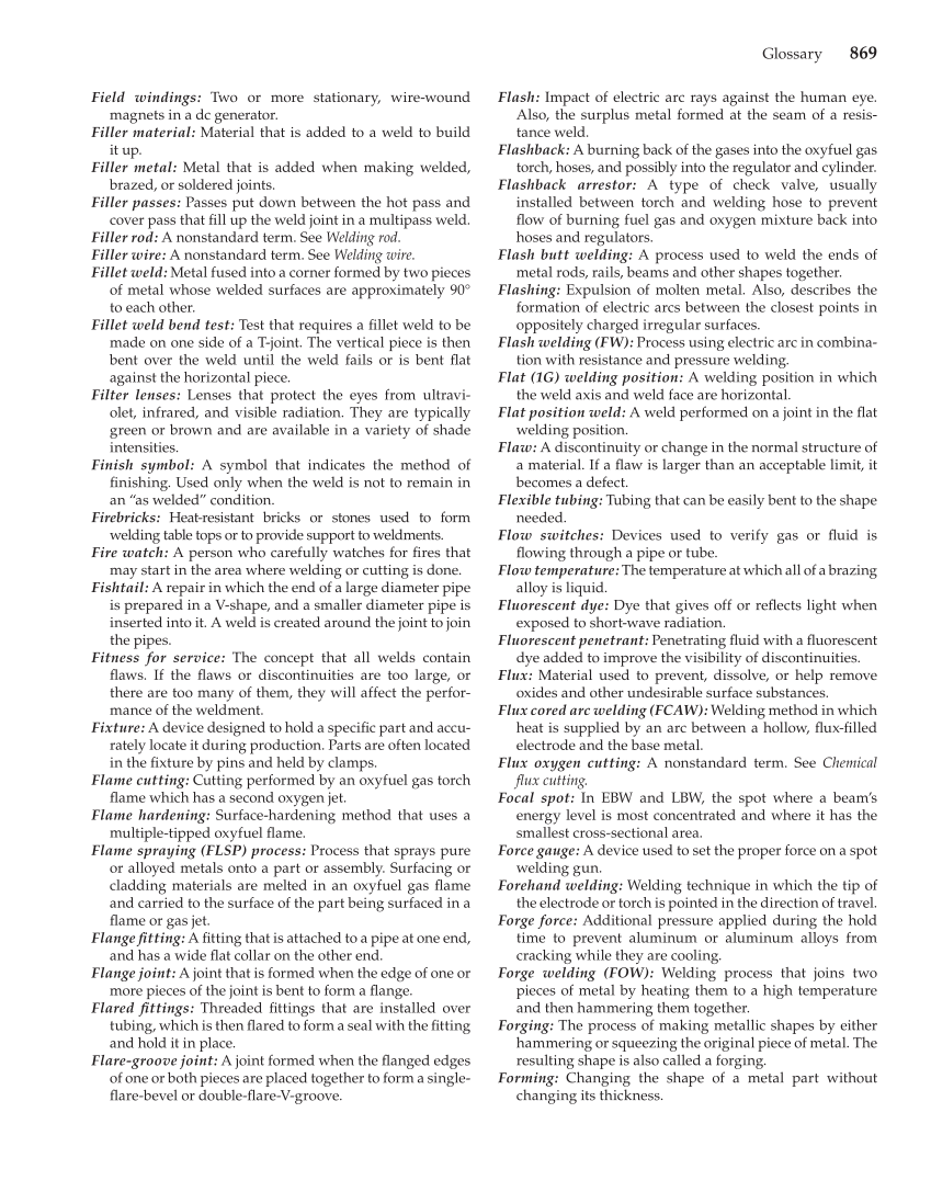 Modern Welding, 11th Edition page 869