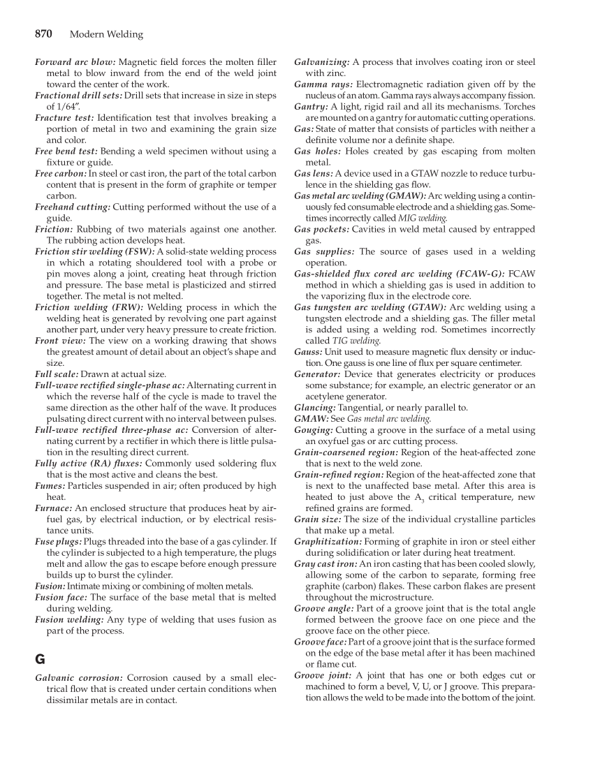 Modern Welding, 11th Edition page 870