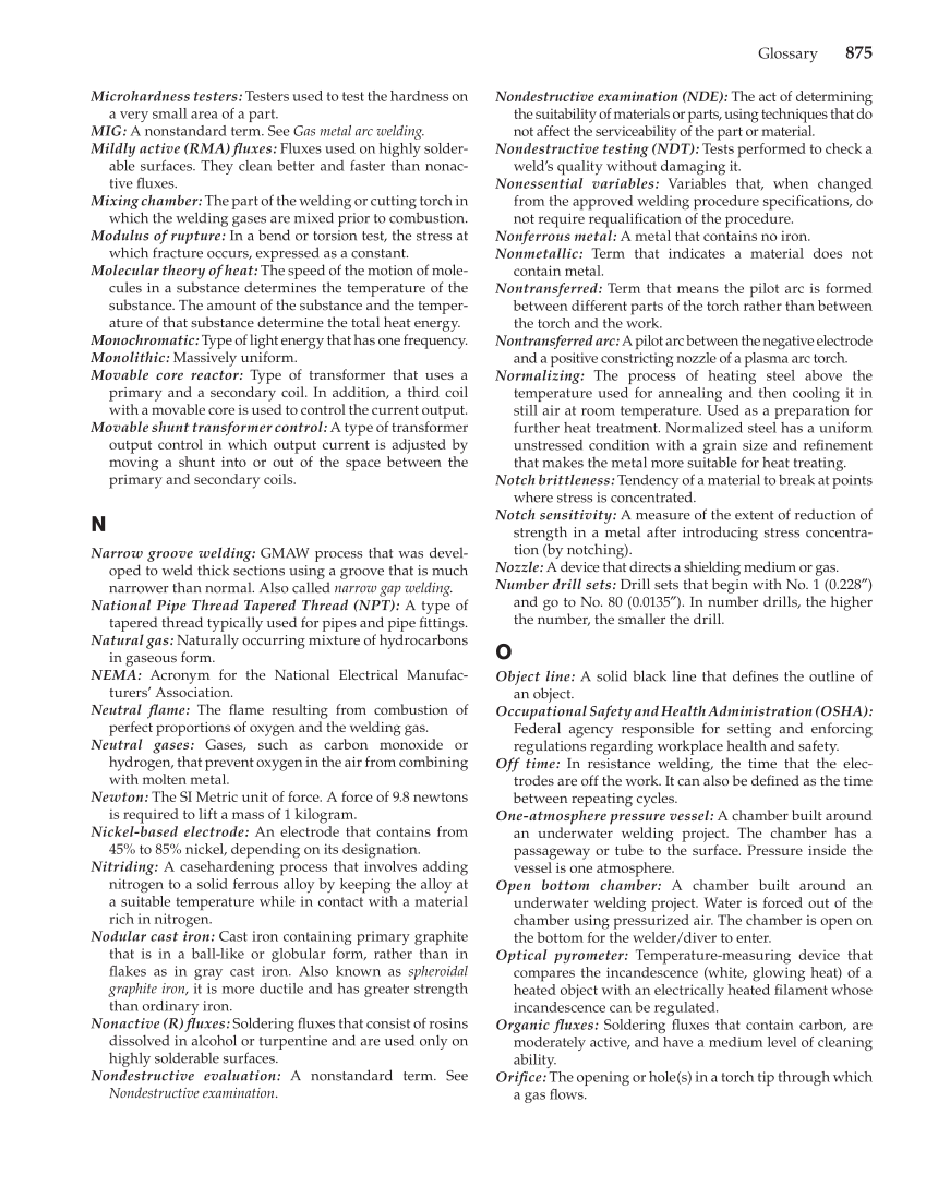 Modern Welding, 11th Edition page 875