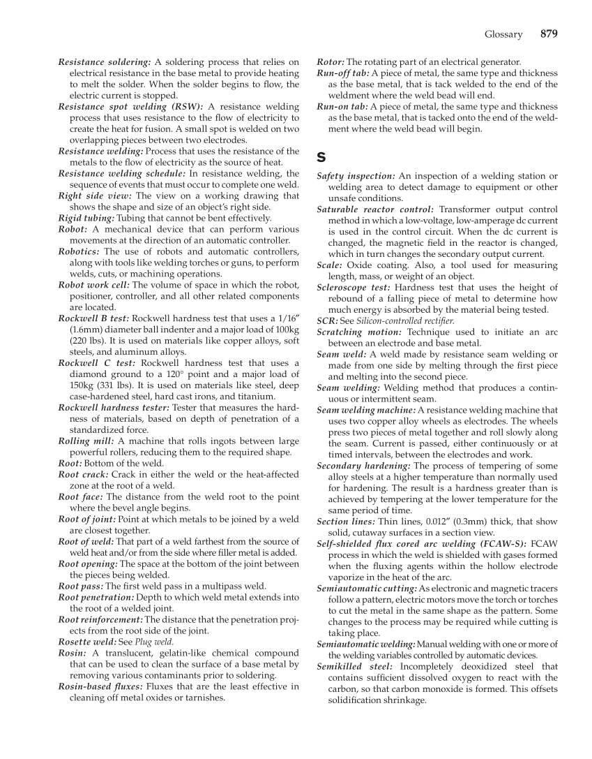 Modern Welding, 11th Edition page 879