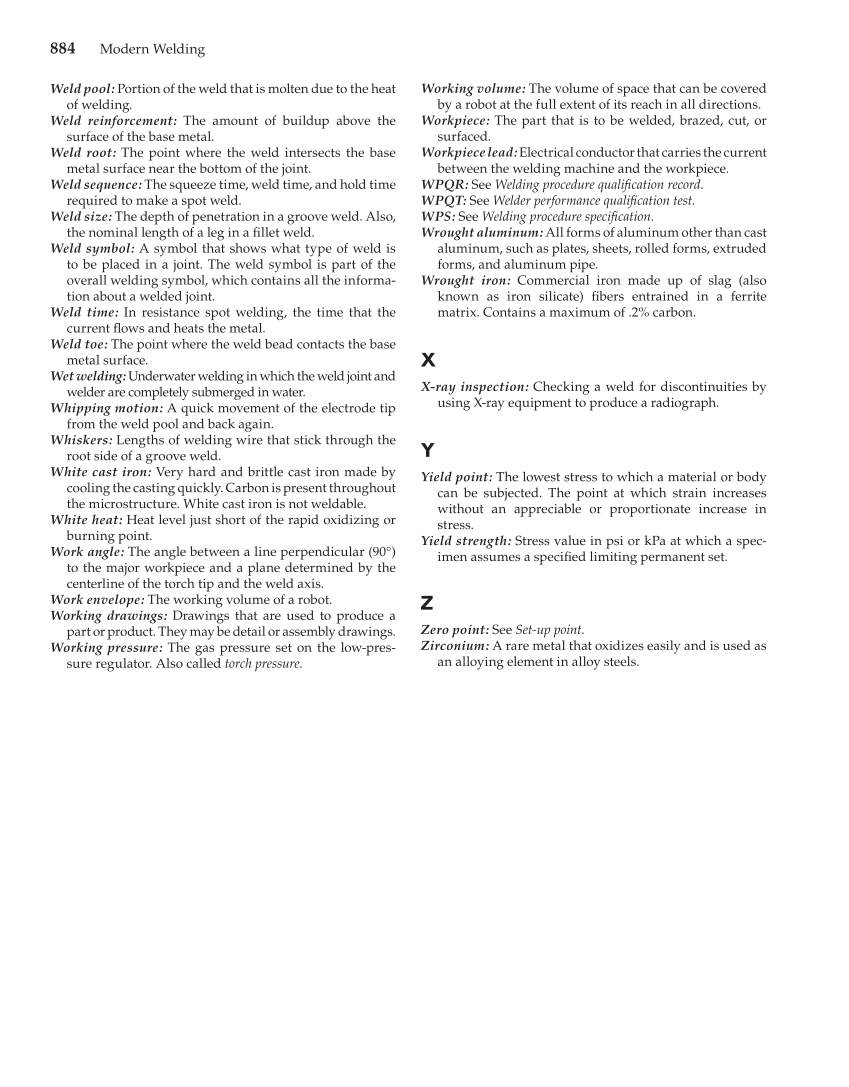 Modern Welding, 11th Edition page 884
