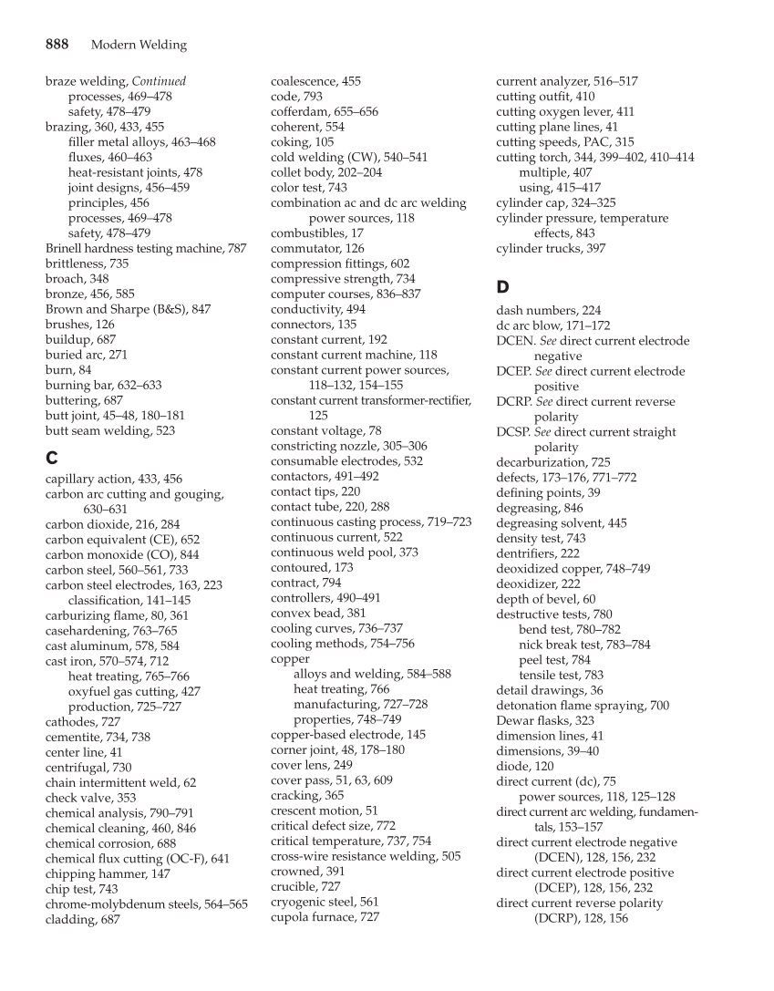 Modern Welding, 11th Edition page 888
