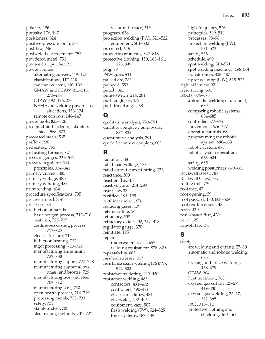 Modern Welding, 11th Edition page 893