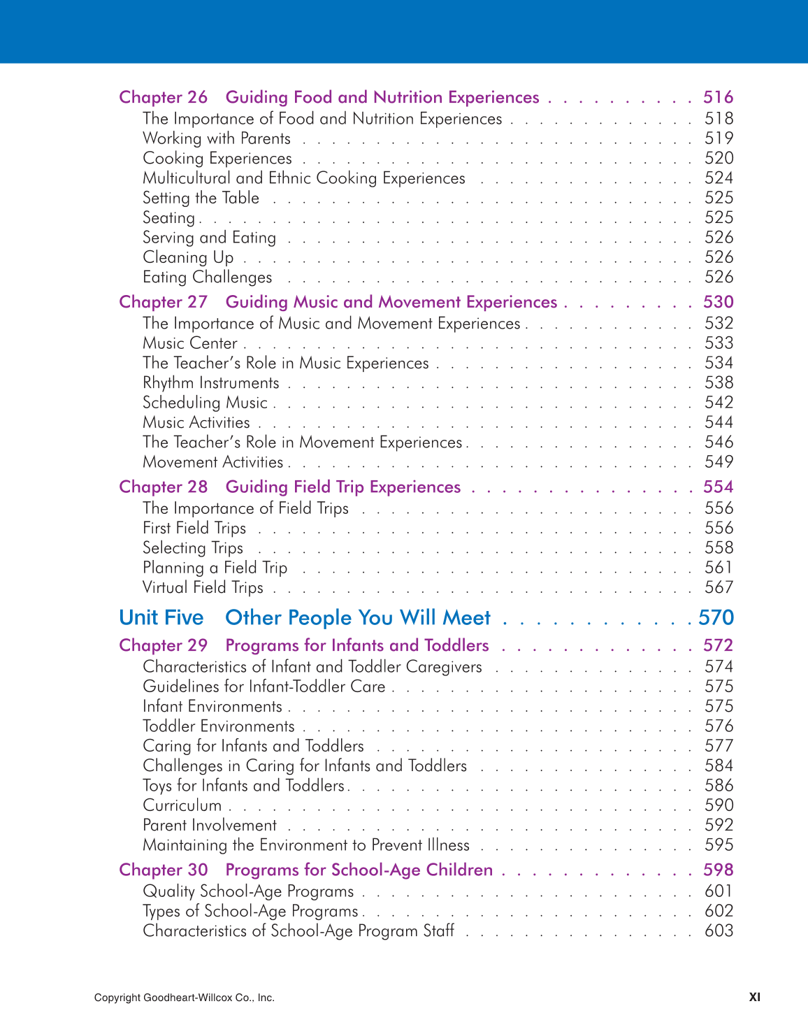 Working with Young Children, 8th Edition page xi