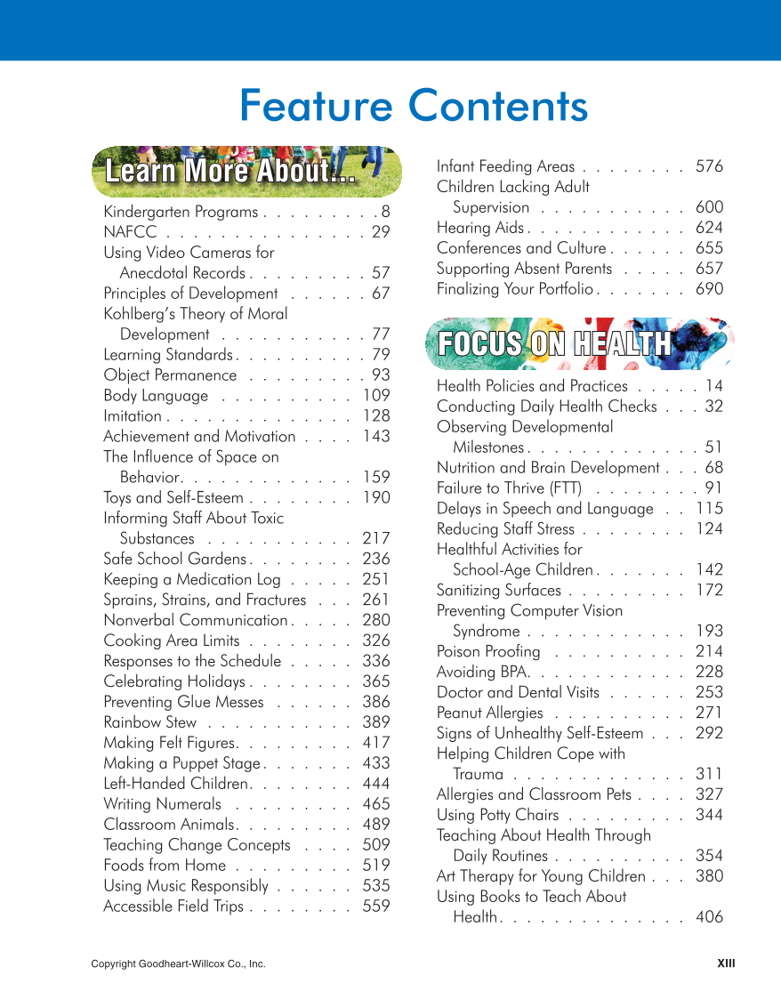 Working with Young Children, 8th Edition page xiii