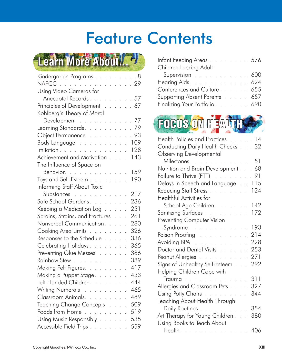 Working with Young Children, 8th Edition page xiii