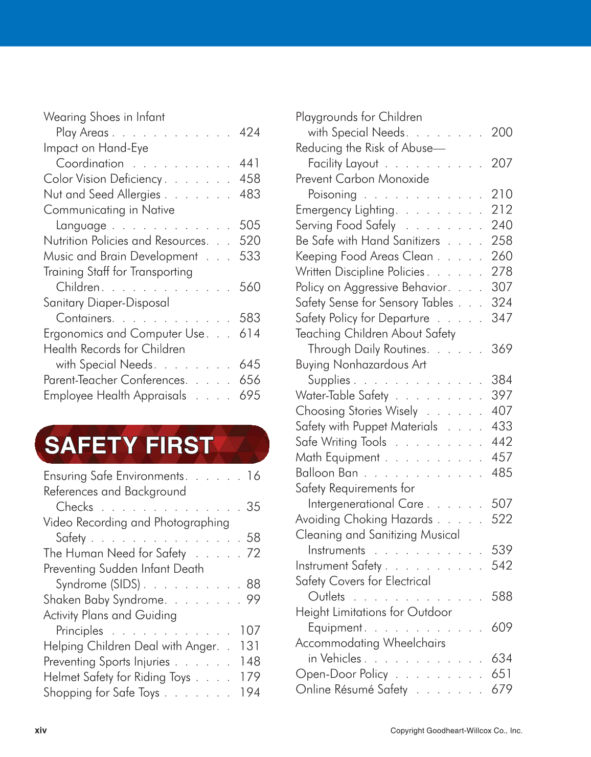 Working with Young Children, 8th Edition page xiv