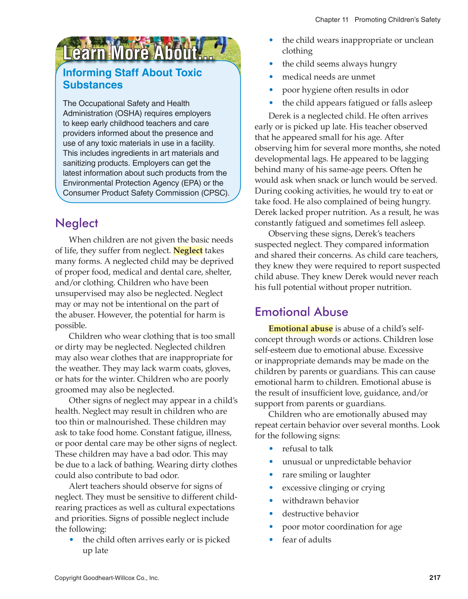 Working with Young Children, 8th Edition page 217