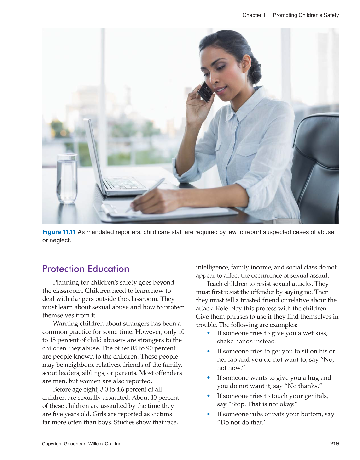 Working with Young Children, 8th Edition page 219