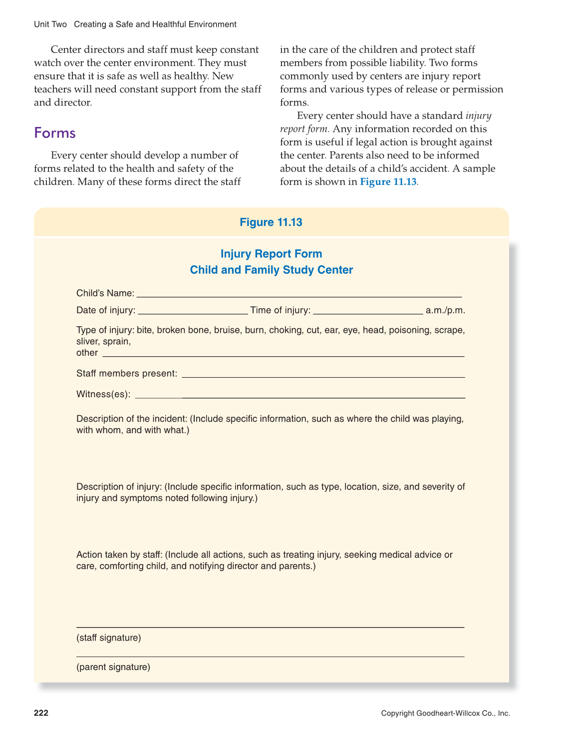 Working with Young Children, 8th Edition page 222