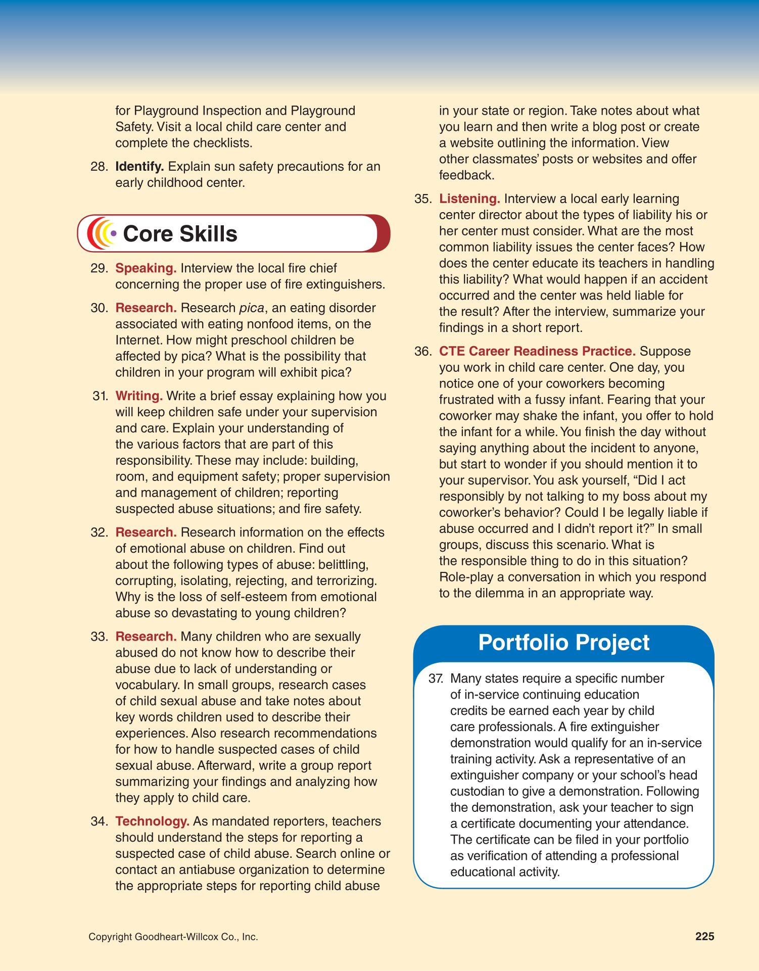 Working with Young Children, 8th Edition page 225
