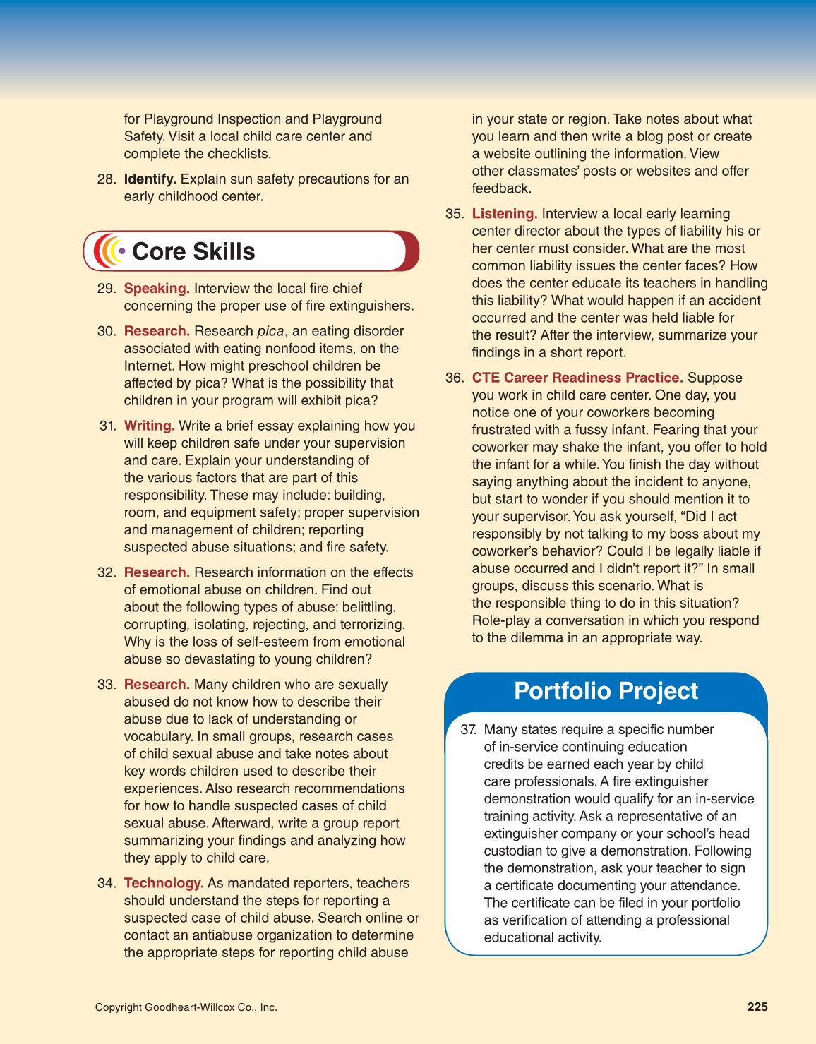 Working with Young Children, 8th Edition page 225