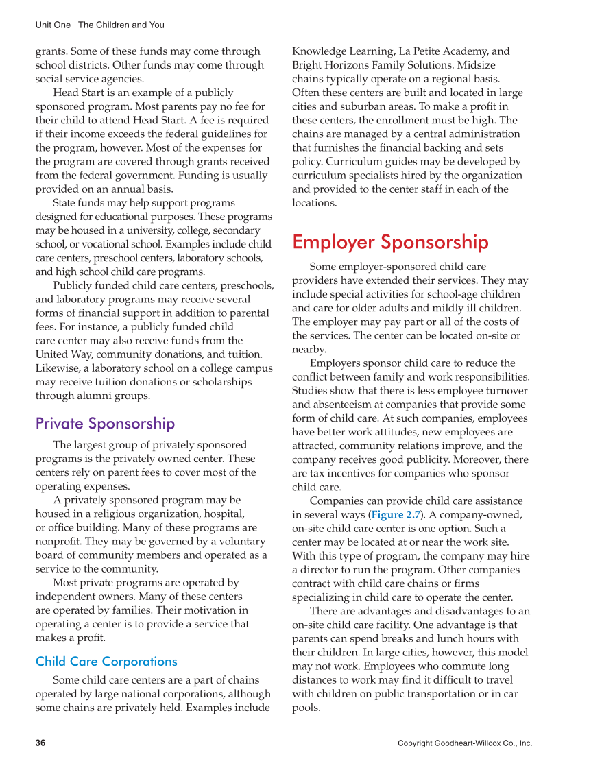 Working with Young Children, 8th Edition page 36