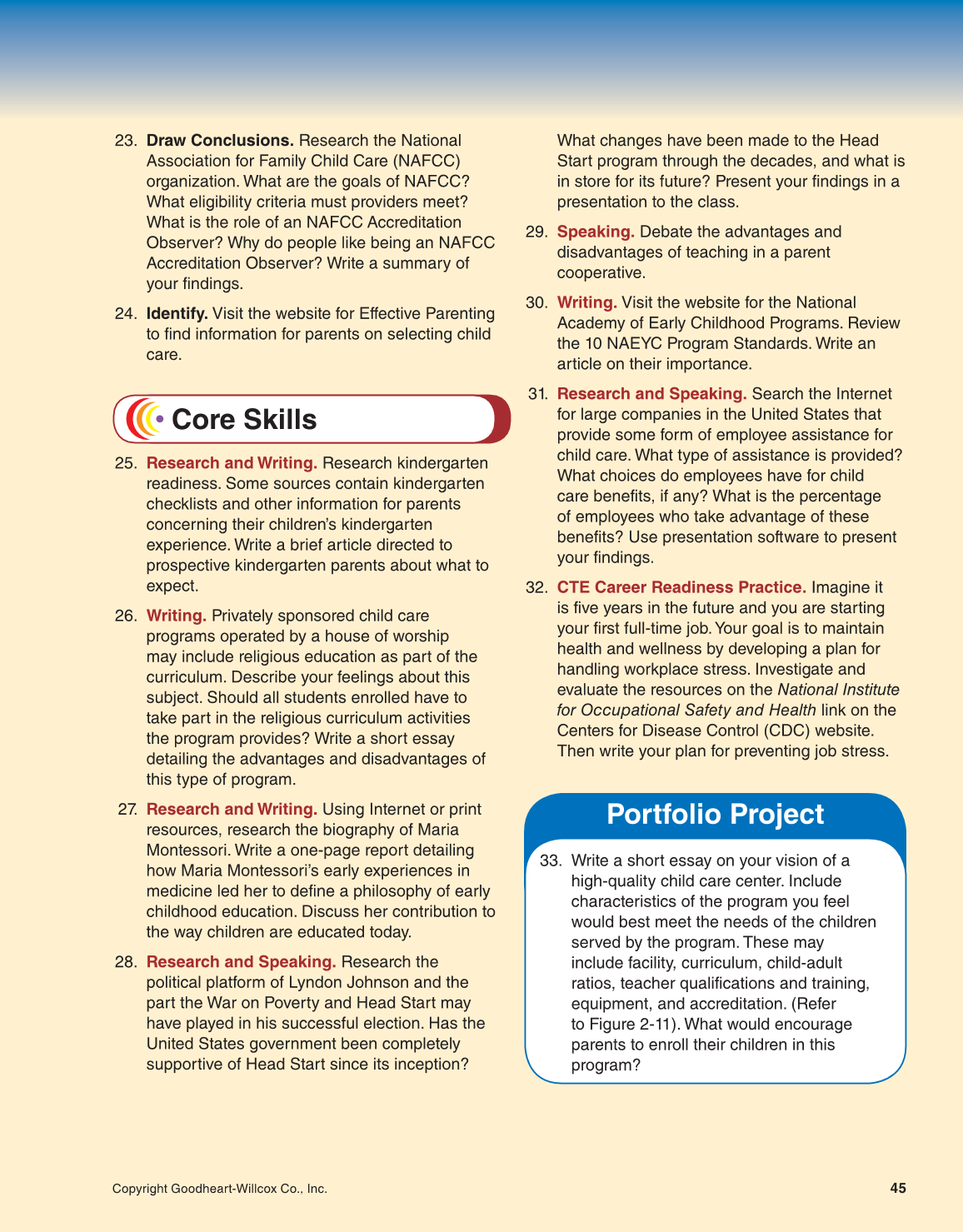 Working with Young Children, 8th Edition page 45